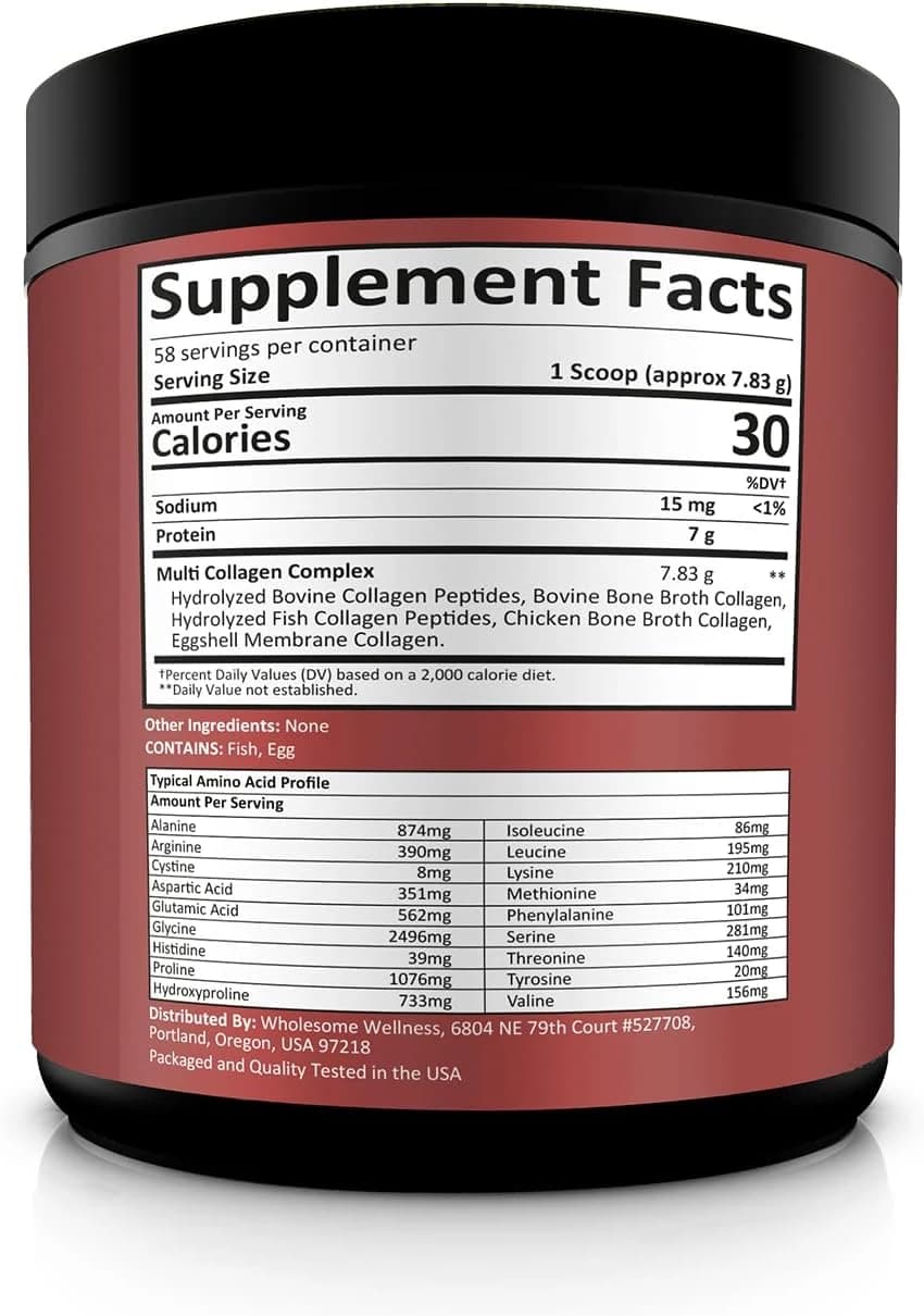 Supplement Facts de Multi Collagen Protein
